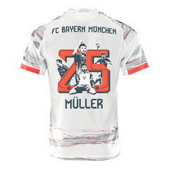 Bayern Mnichov MÜLLER speciální #25 venkovní fotbalový dres 2025/26 – verze pro hráče