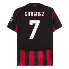 Men's AC Milan GIMENEZ #7 Home Football Jersey 2025/26
