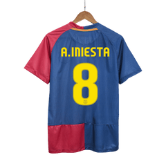 Barcelona A.INIESTA #8 Domácí Retro fotbalový dres 2008/09 - finále UCL