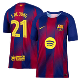 Pánský domácí fotbalový dres Barcelona F.DE JONG #21 2025/26 – UCL