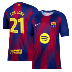 Pánský domácí fotbalový dres Barcelona F.DE JONG #21 2025/26 – UCL
