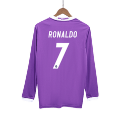 Real Madrid RONALDO #7 venkovní retro fotbalový dres s dlouhým rukávem 2016/17