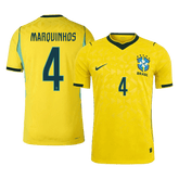Brazil MARQUINHOS #4 Domov Fotbalový dres Mistrovství světa 2026 - verze pro hráče