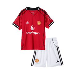 Manchester United Kids' Home Kit (Shirt + Shorts) 2025/26