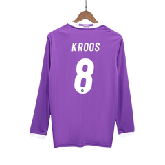 Real Madrid KROOS #8 venkovní retro fotbalový dres s dlouhým rukávem 2016/17