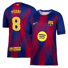 Men's Barcelona Home Football Jersey PEDRI #8 2025/26 - UCL