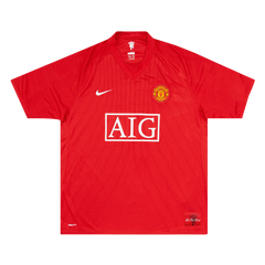 Manchester United SCHOLES #18 Home Retro Football Shirt 2007/08