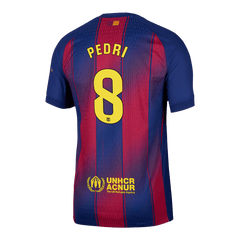 Men's Barcelona Home Football Jersey PEDRI #8 2025/26
