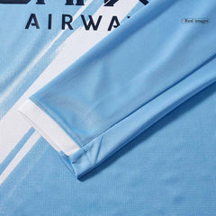 Manchester City Home Football Jersey Long Sleeve 2025/26 Blue