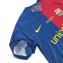 Barcelona MESSI #10 Home Retro Football Jersey 2008/09 - UCL Final
