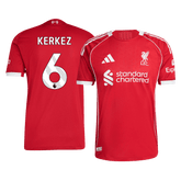 Liverpool KERKEZ #6 Home Football Shirt 2025/26 - Player Version