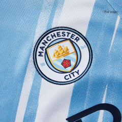 Manchester City Home Football Jersey Long Sleeve 2025/26 Blue