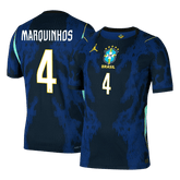 Brazil MARQUINHOS #4 Pryč Fotbalový dres Mistrovství světa 2026 - verze pro hráče