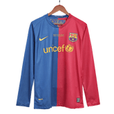 Barcelona Domácí Retro fotbalový dres s dlouhým rukávem 2008/09 - finále UCL