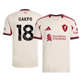 Pánské Liverpool GAKPO #18 Pryč Fotbalový dres 2025/26