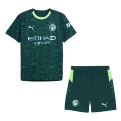 Pánské Manchester City Čtvrtý pryč Fotbalový dres (Jersey+Shorts) Kit 2025/26