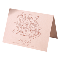 Custom Flowers Love Letter Anniversary Card Orange