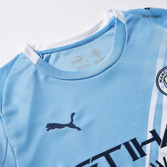 Manchester City Home Football Jersey Long Sleeve 2025/26 Blue