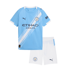 Manchester City Kids' Home Kit (Shirt + Shorts) 2025/26