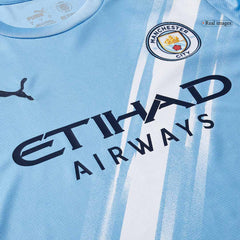 Manchester City Home Football Jersey Long Sleeve 2025/26 Blue