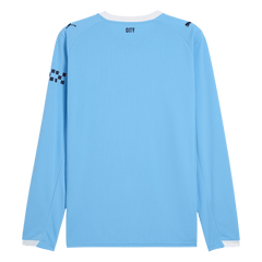 Manchester City Home Football Jersey Long Sleeve 2025/26 Blue
