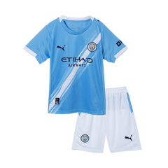 Manchester City Kids' Home Kit (Shirt + Shorts) 2025/26