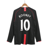 Manchester United ROONEY #10 Away Retro Long Sleeve Football Jersey 2007/08