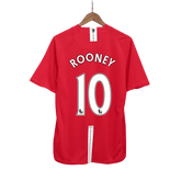 Manchester United ROONEY #10 Home Retro Football Jersey 2007/08