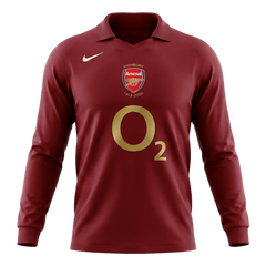 Arsenal Domov Retro Long Sleeve fotbalový dres 2005/06