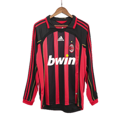 AC Milan RONALDO #99 Home Retro Long Sleeve Football Jersey 2006/07