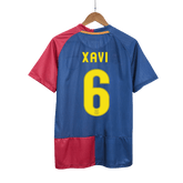 Barcelona XAVI #6 Domácí Retro fotbalový dres 2008/09 - finále UCL