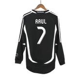 Real Madrid RAUL #7 venkovní retro fotbalový dres s dlouhým rukávem 2006/07
