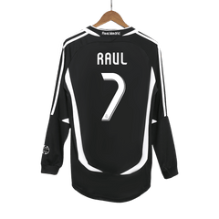 Real Madrid RAUL #7 venkovní retro fotbalový dres s dlouhým rukávem 2006/07