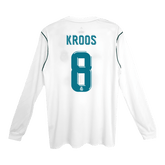Real Madrid KROOS #8 Domácí Retro fotbalový dres s dlouhým rukávem 2017/18