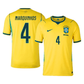 Pánské Brazil MARQUINHOS #4 Domov Fotbalový dres Mistrovství světa 2026