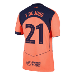Barcelona F.DE JONG #21 Třetí pryč Fotbalový dres 2025/26 - verze pro hráče - UCL