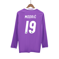 Real Madrid MODRIĆ #19 venkovní retro fotbalový dres s dlouhým rukávem 2016/17