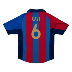 Barcelona XAVI #6 Home Retro Football Jersey 2001/02