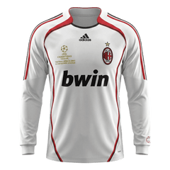 AC Milan Pryč Retro Long Sleeve fotbalový dres 2006/07