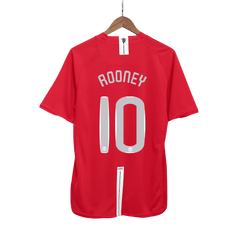 Manchester United ROONEY #10 home retro football jersey 2007/08 - UCL final
