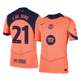 Barcelona F.DE JONG #21 Třetí pryč Fotbalový dres 2025/26 - verze pro hráče - UCL