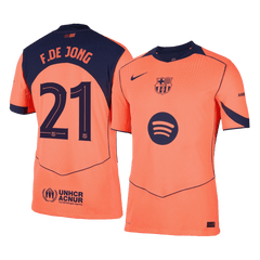 Barcelona F.DE JONG #21 Třetí pryč Fotbalový dres 2025/26 - verze pro hráče - UCL