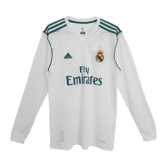 Real Madrid KROOS #8 Home Retro Long Sleeve Football Jersey 2017/18