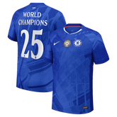 Chelsea WORLD CHAMPIONS #25 Domácí Fotbalový dres 2025/26 s odznakem na hrudi - verze pro hráče