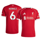 Liverpool KERKEZ #6 Men's Home Football Jersey 2025/26