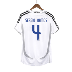 Real Madrid SERGIO RAMOS #4 Domácí Retro fotbalový dres 2006/07