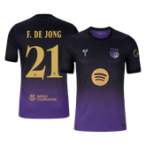 Barcelona F. DE JONG #21 Pryč Fotbalový dres 2026/27 - verze pro hráče - UCL