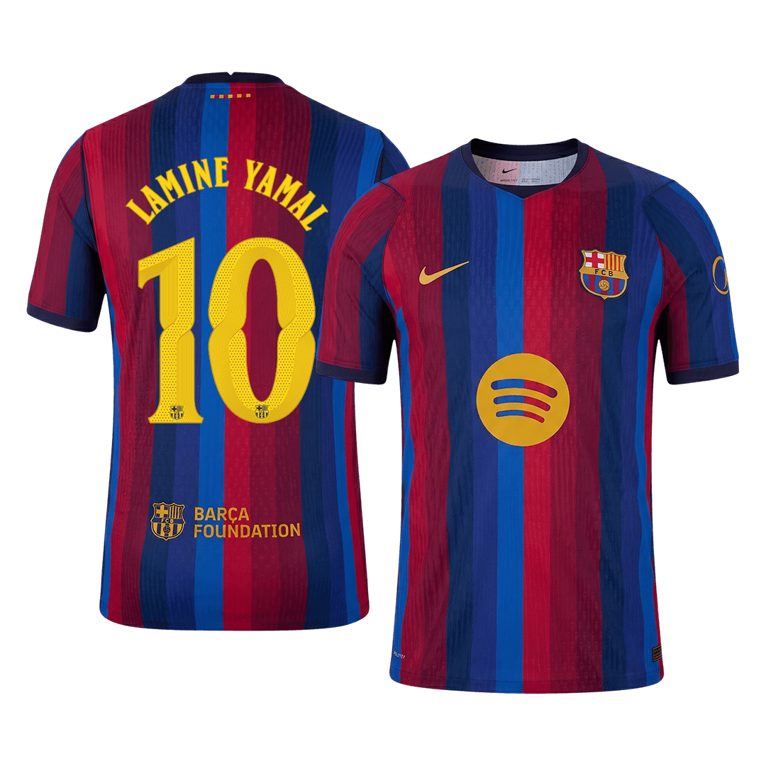 Barcelona LAMINE YAMAL #10 Domov Fotbalový dres 2026/27 - verze pro hráče - UCL