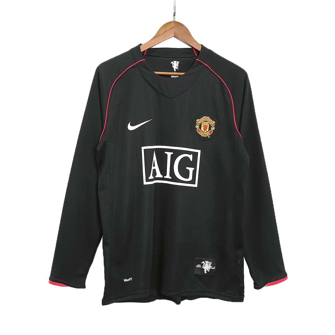 Manchester United RONALDO #7 venkovní retro fotbalový dres s dlouhým rukávem 2007/08