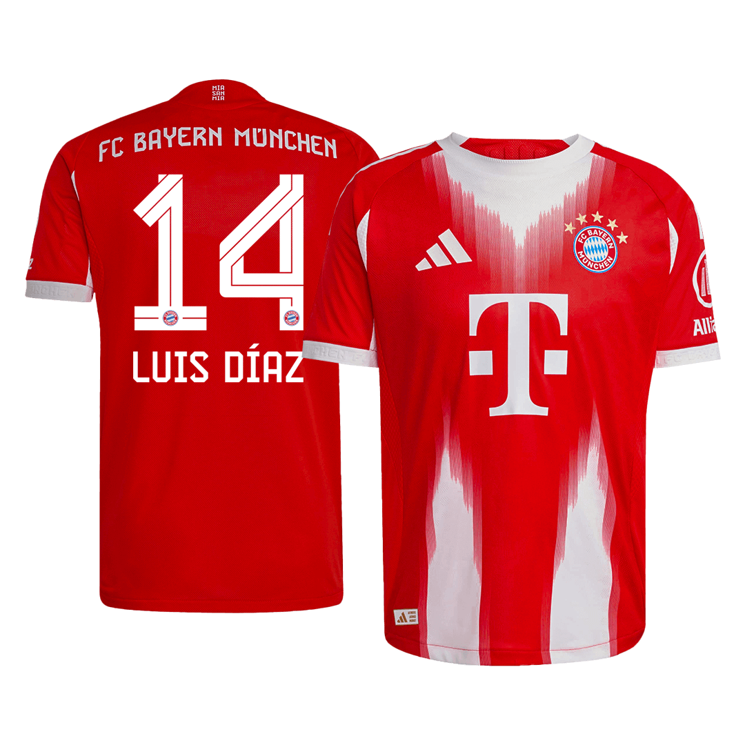 Bayern Mnichov LUIS DÍAZ #14 Domácí Fotbalový dres 2025/26 - Verze pro hráče
